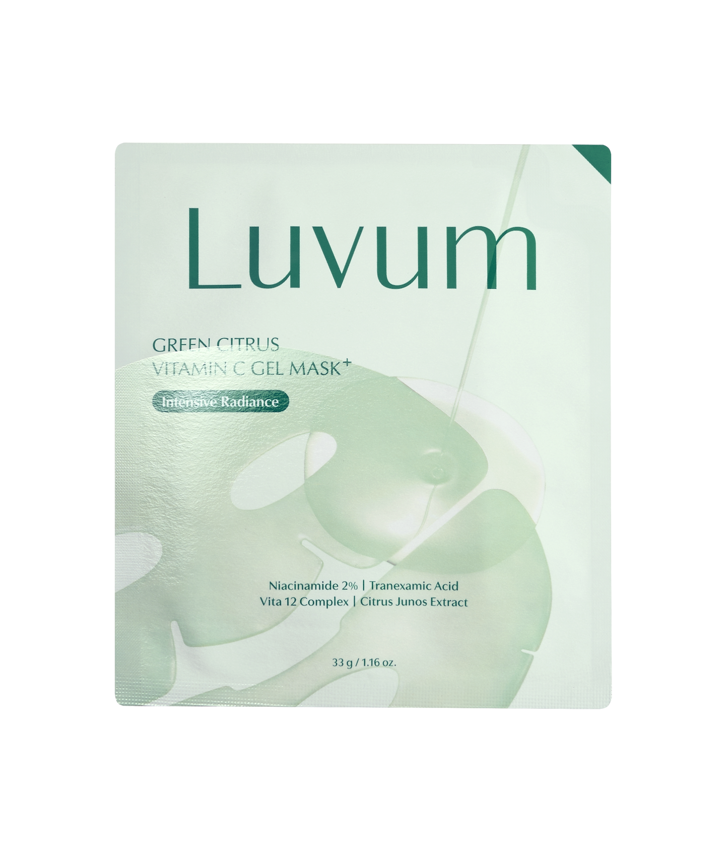 Mascarilla facial de gel iluminadora Green Citrus Vitamin C Gel Mask Plus – LUVUM