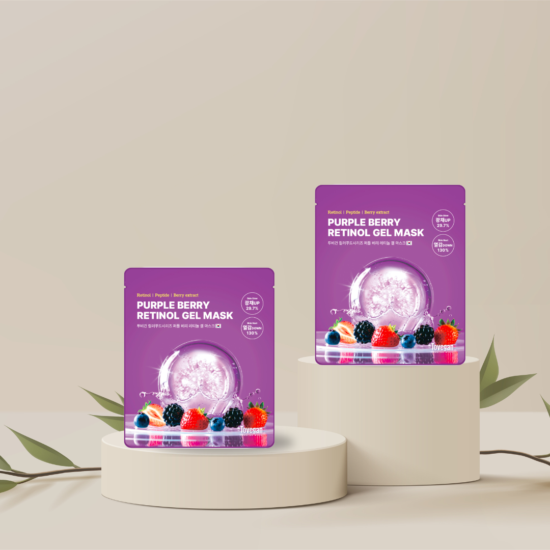 Purple Berry Retinol Gel Mask | Tovegan